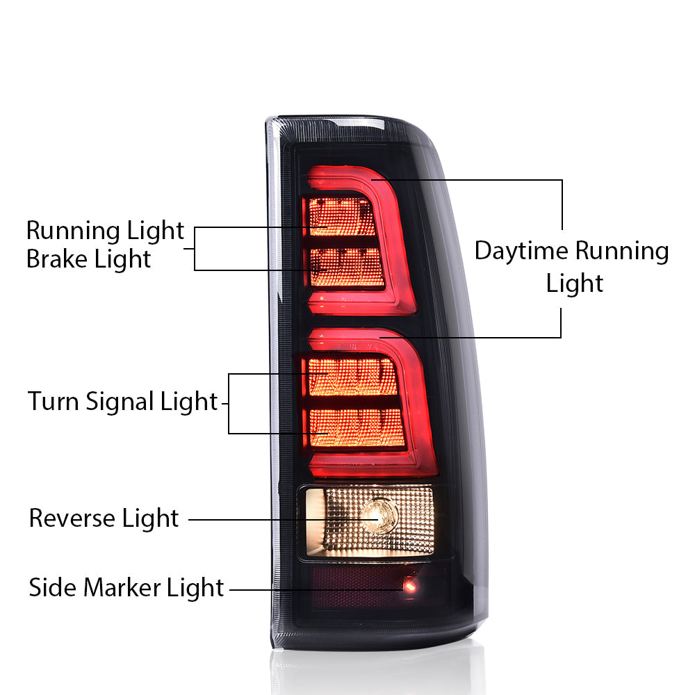 Led Black Tube Drl Taillights 99-06 Silverado/Sierra