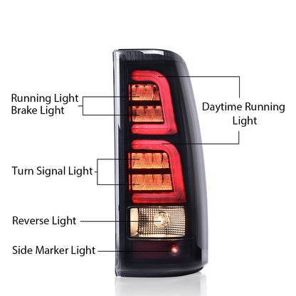Led Black Tube Drl Taillights 99-06 Silverado/Sierra