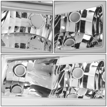 Clear Chrome C DRL Headlights | 03-06 Chevy Silverado
