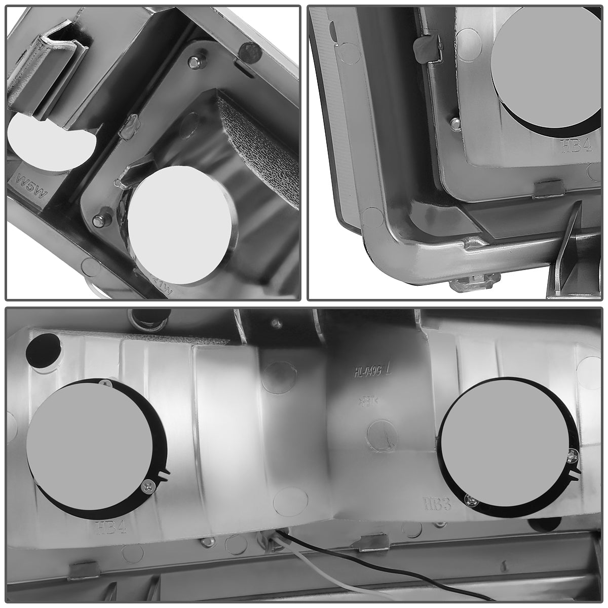 Clear Chrome C DRL Headlights | 03-06 Chevy Silverado