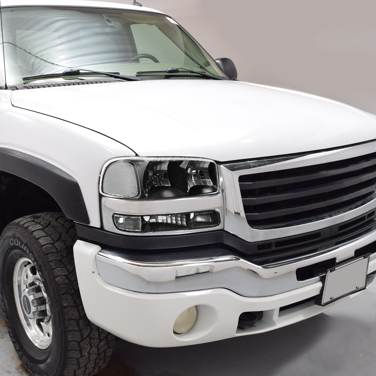Clear Black Headlights | 99-07 GMC Sierra
