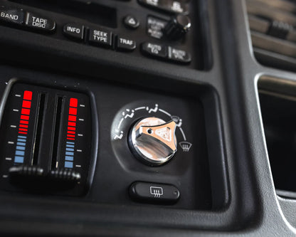 Chevy | GMC NBS 2003-2006 Billet Dual Zone Climate Control Knobs, For Manual Slider Control