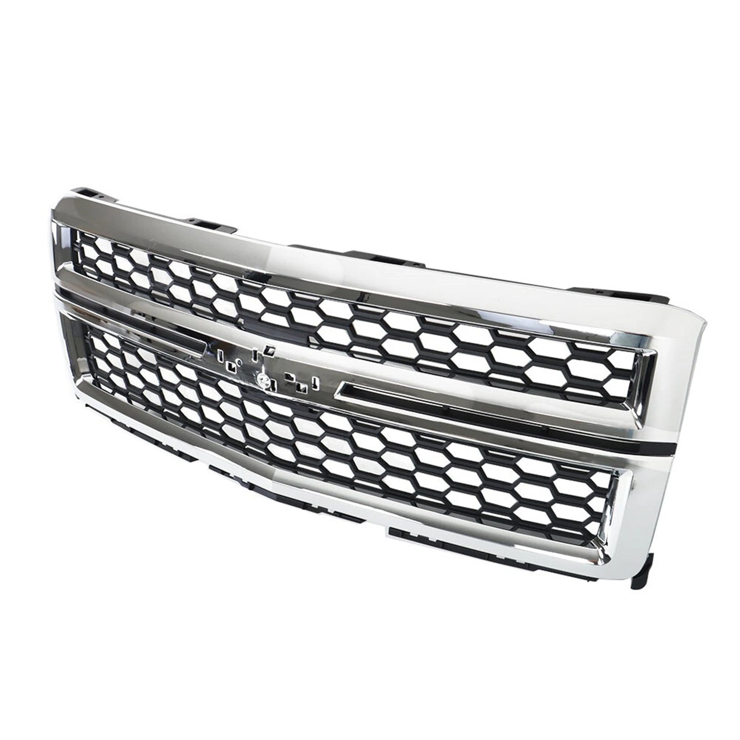 Chrome/Black Honeycomb Grille 14-15 Silverado 1500