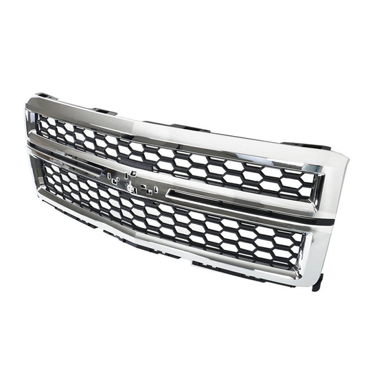 Chrome/Black Honeycomb Grille 14-15 Silverado 1500
