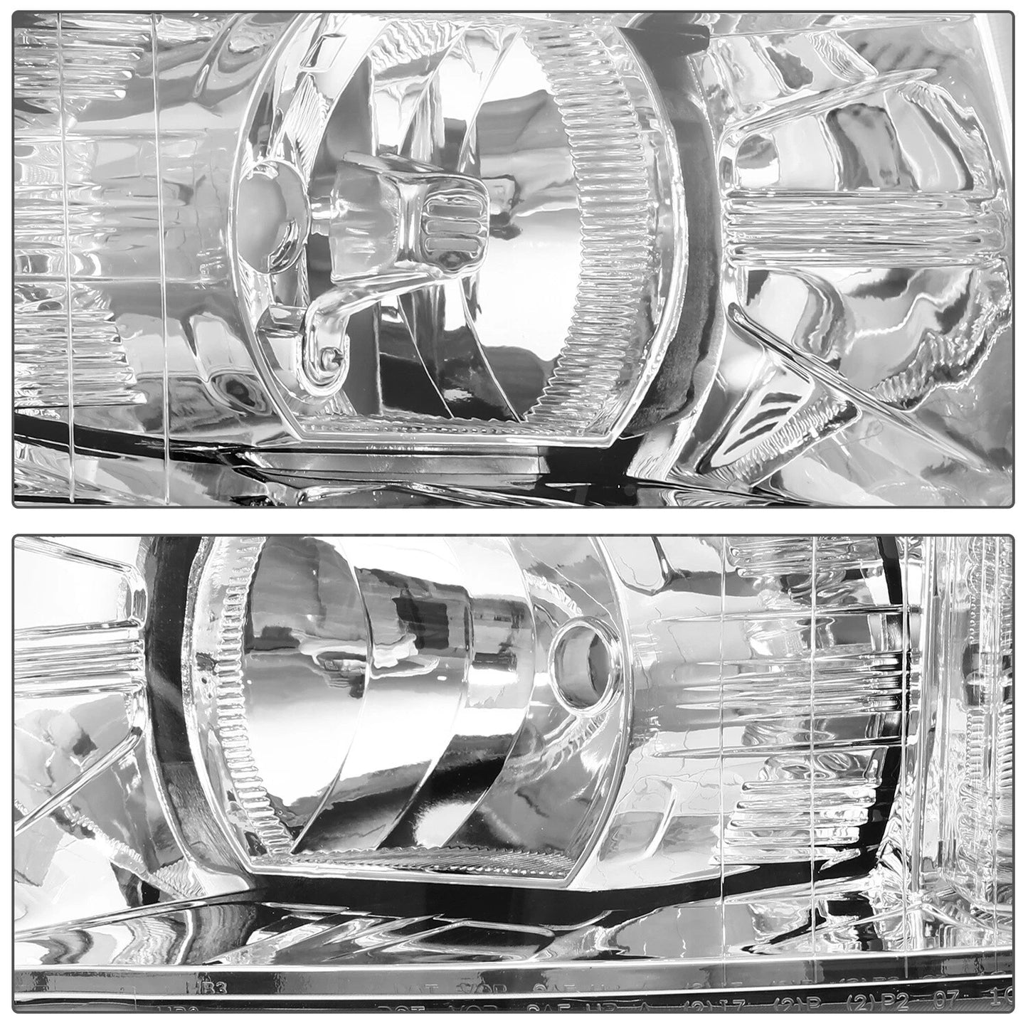 Chrome Headlights / Clear Reflector 2007-2013 Chevy Silverado