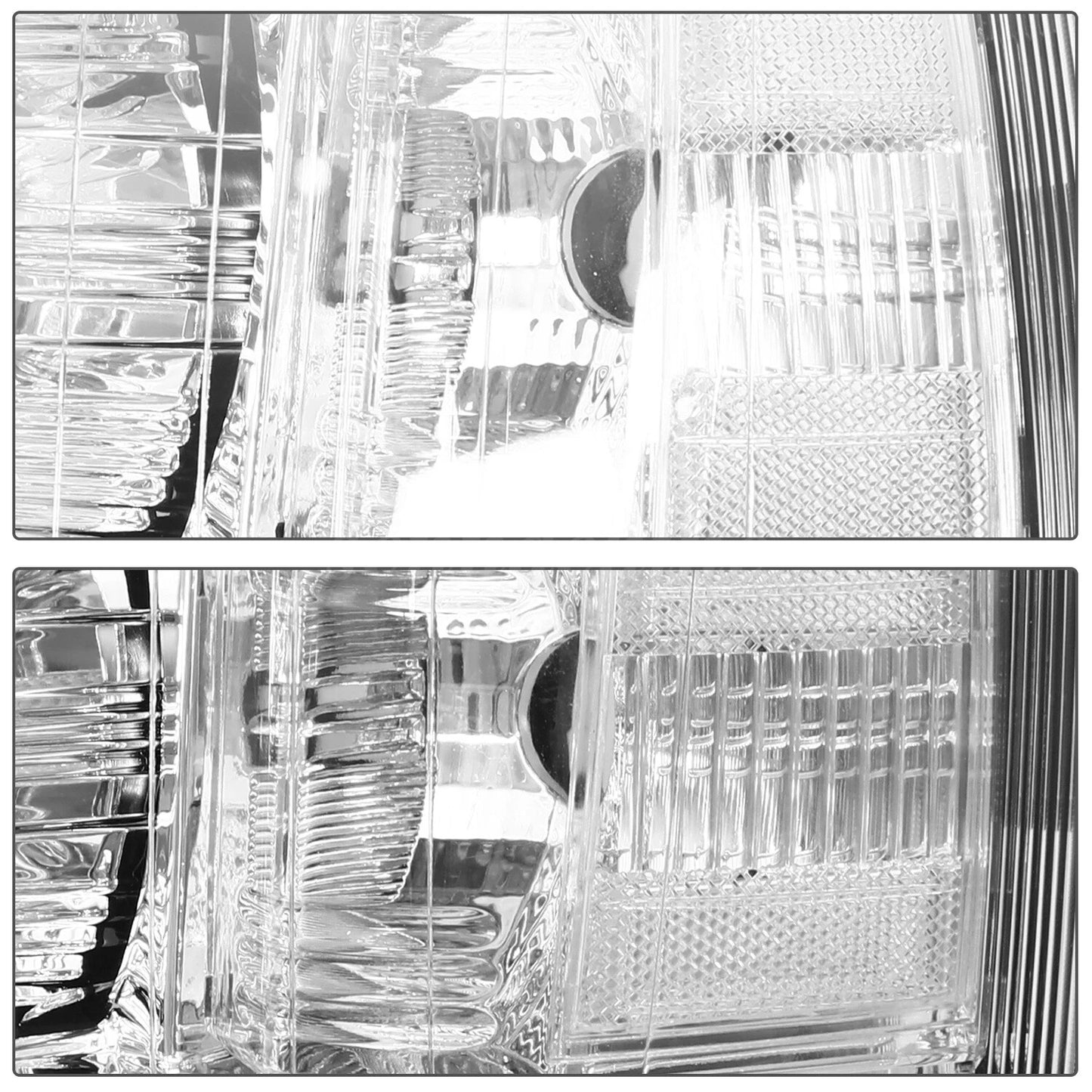 Chrome Headlights / Clear Reflector 2007-2013 Chevy Silverado