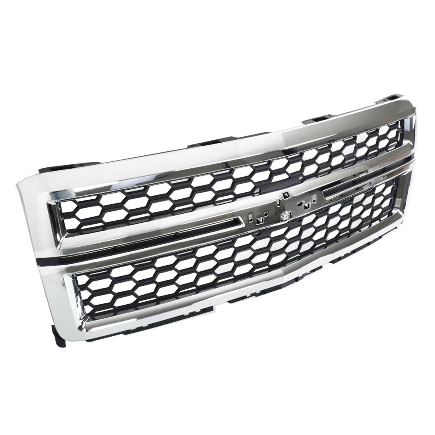 Chrome/Black Honeycomb Grille 14-15 Silverado 1500