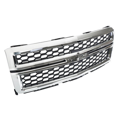 Chrome/Black Honeycomb Grille 14-15 Silverado 1500