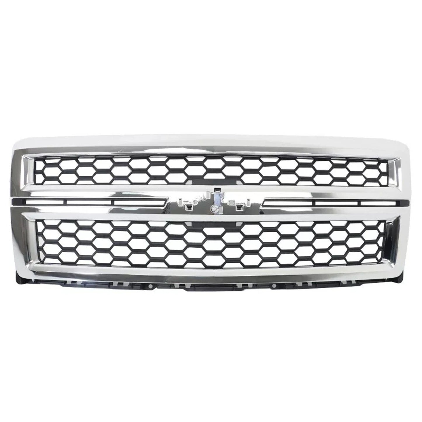 Chrome/Black Honeycomb Grille 14-15 Silverado 1500