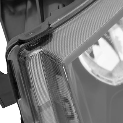 Black Headlights / Clear Reflector 2007-2013 Chevy Silverado