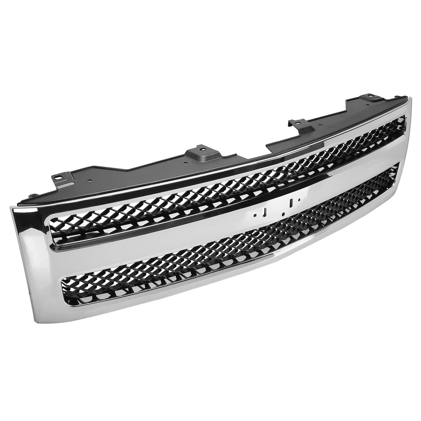 Chrome Grille Black Inserts 2007-2013 Chevy Silverado 1500