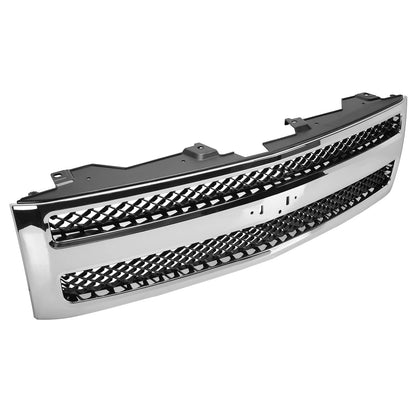 Chrome Grille Black Inserts 2007-2013 Chevy Silverado 1500