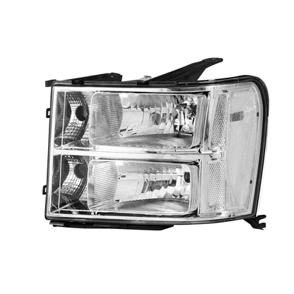 Chrome Headlights / Clear Reflector 2007-2013 GMC Sierra