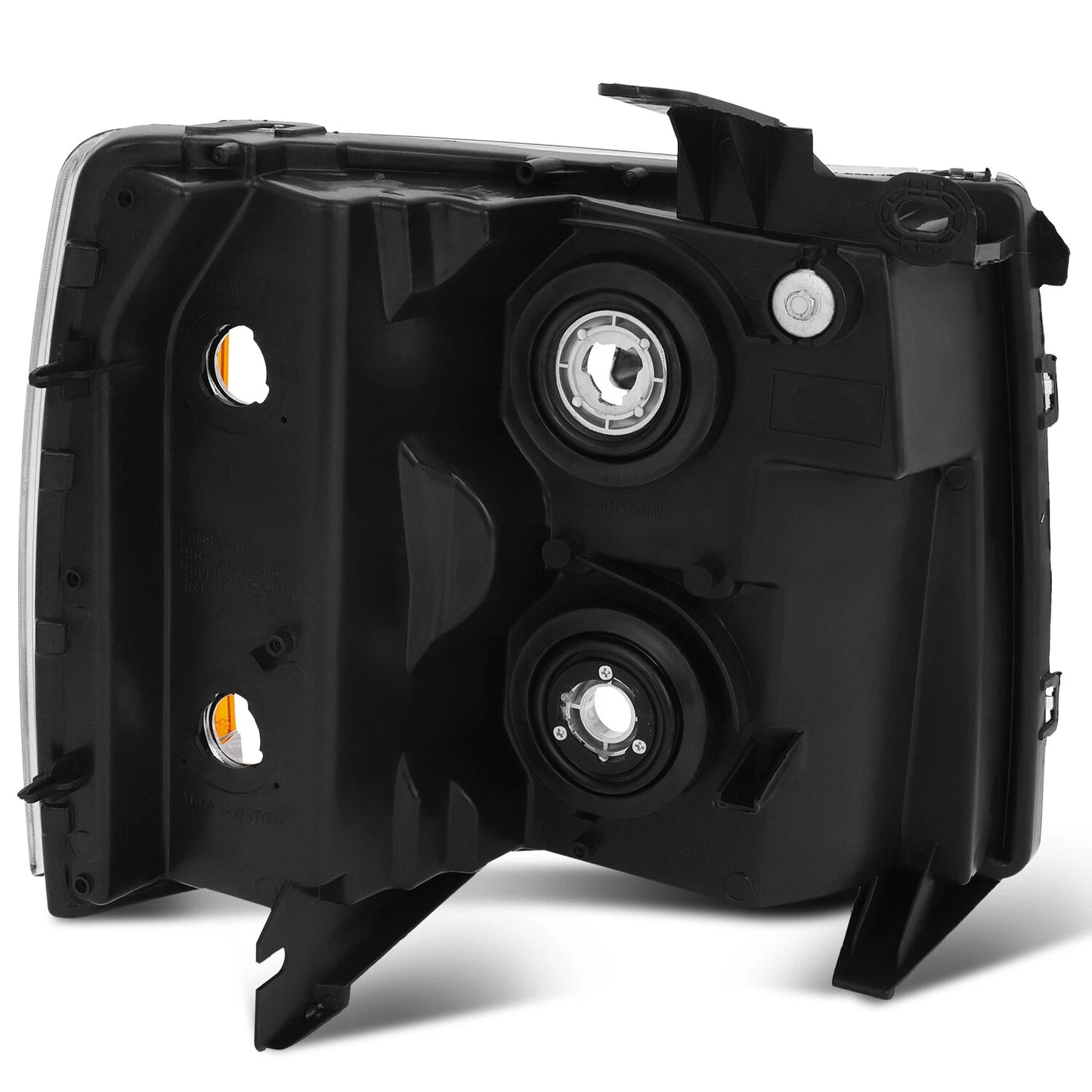 Chrome Headlights / Amber Reflector 2007-2013 Chevy Silverado
