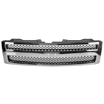 Chrome Grille Black Inserts 2007-2013 Chevy Silverado 1500