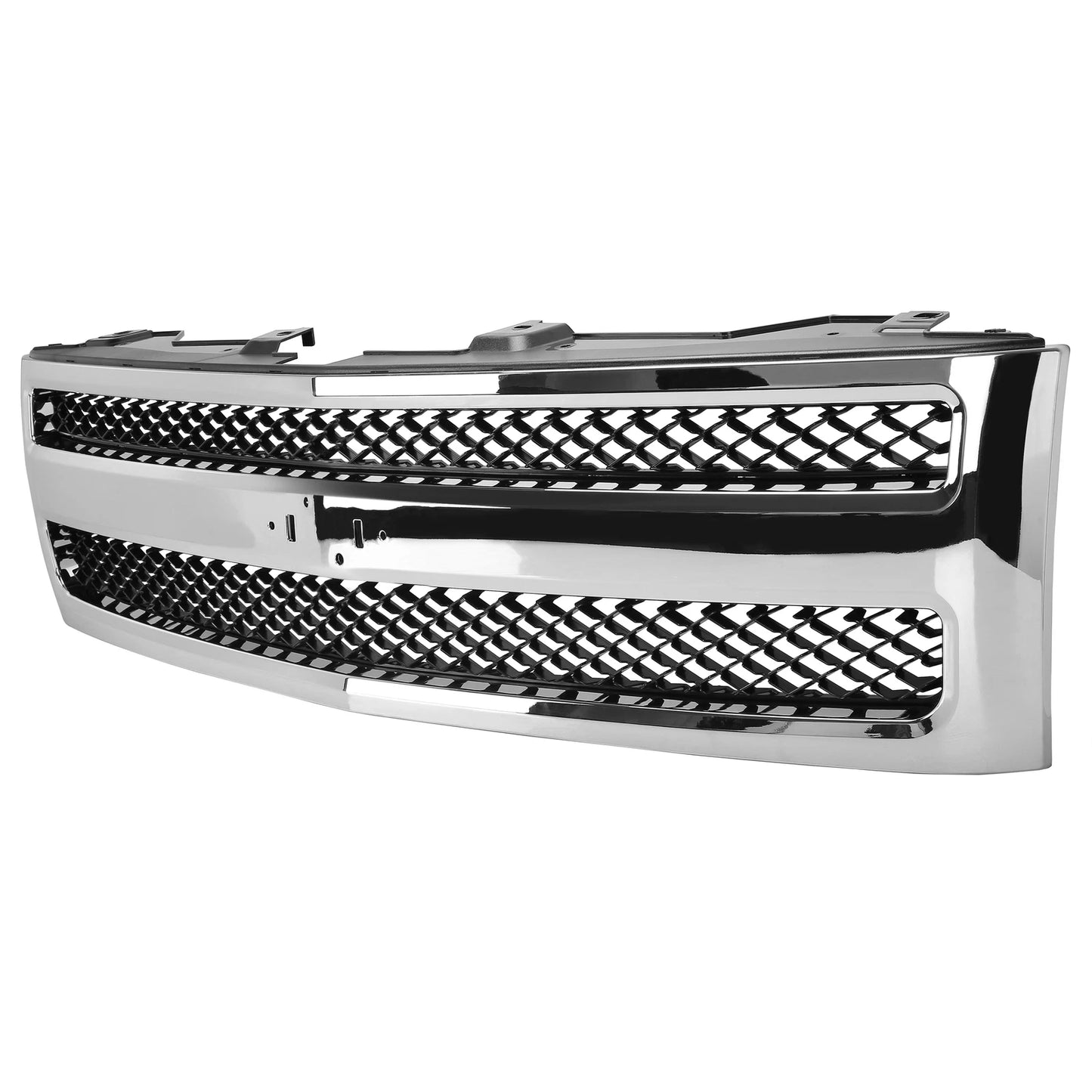 Chrome Grille Black Inserts 2007-2013 Chevy Silverado 1500