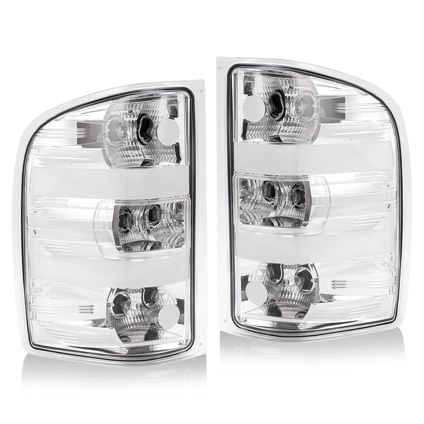 Clear Chrome Tail Lights 2007-2013 Chevy Silverado