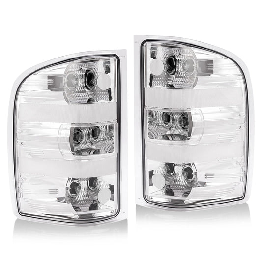 Clear Chrome Tail Lights 2007-2013 Chevy Silverado