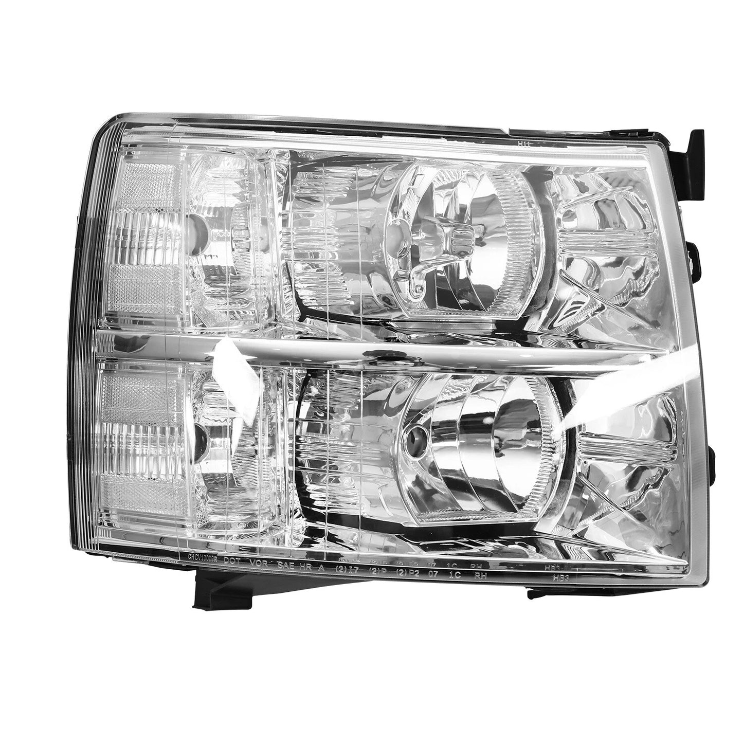 Chrome Headlights / Clear Reflector 2007-2013 Chevy Silverado