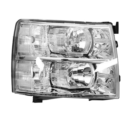 Chrome Headlights / Clear Reflector 2007-2013 Chevy Silverado