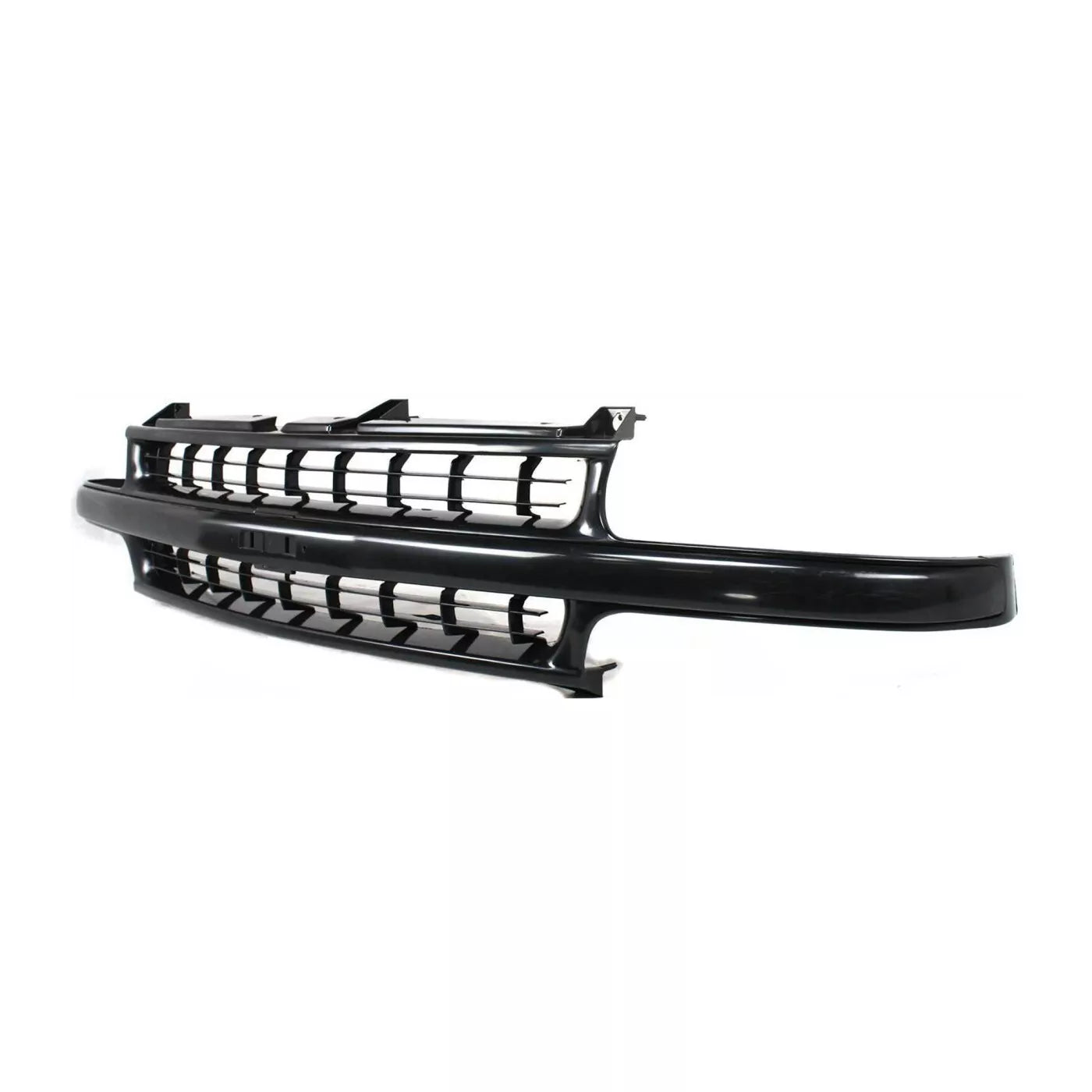 Vertical Front Bumper Grille For 99-02 Chevy Silverado & 00-06 Suburban/Tahoe - Unpainted Black ABS
